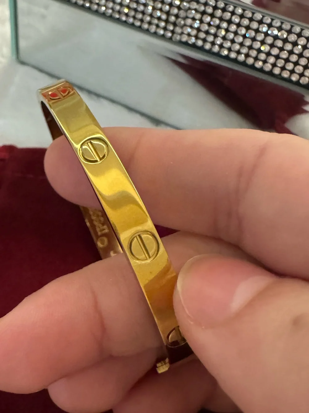 Gold Screw-Detail Bangle Bracelet - Women Accessories